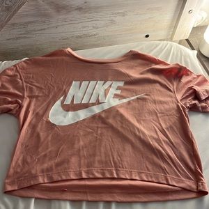 Pink Nike crop top